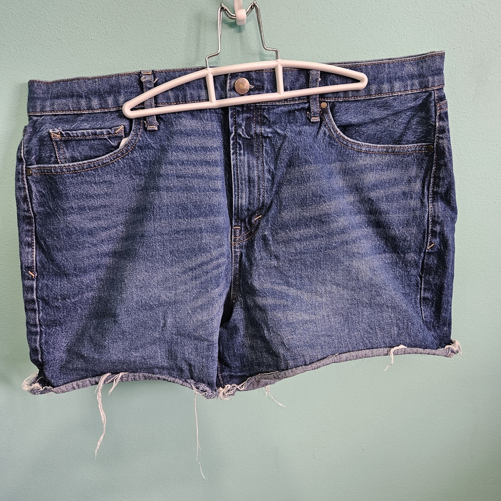 a.n.a Dark Blue Jean Shorts